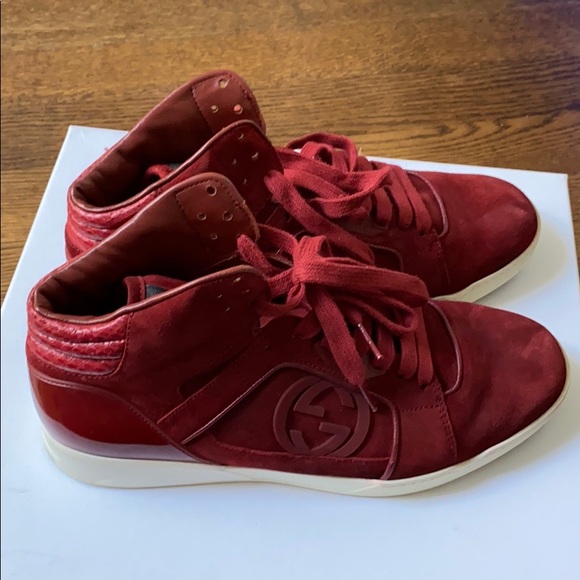 Men’s Red Gucci high tops - Picture 1 of 5